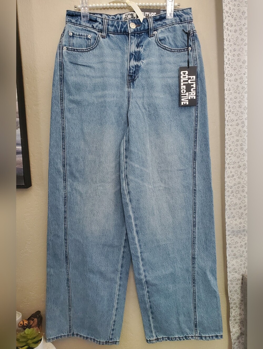 Future Collective Light Blue Wide-Leg Jeans